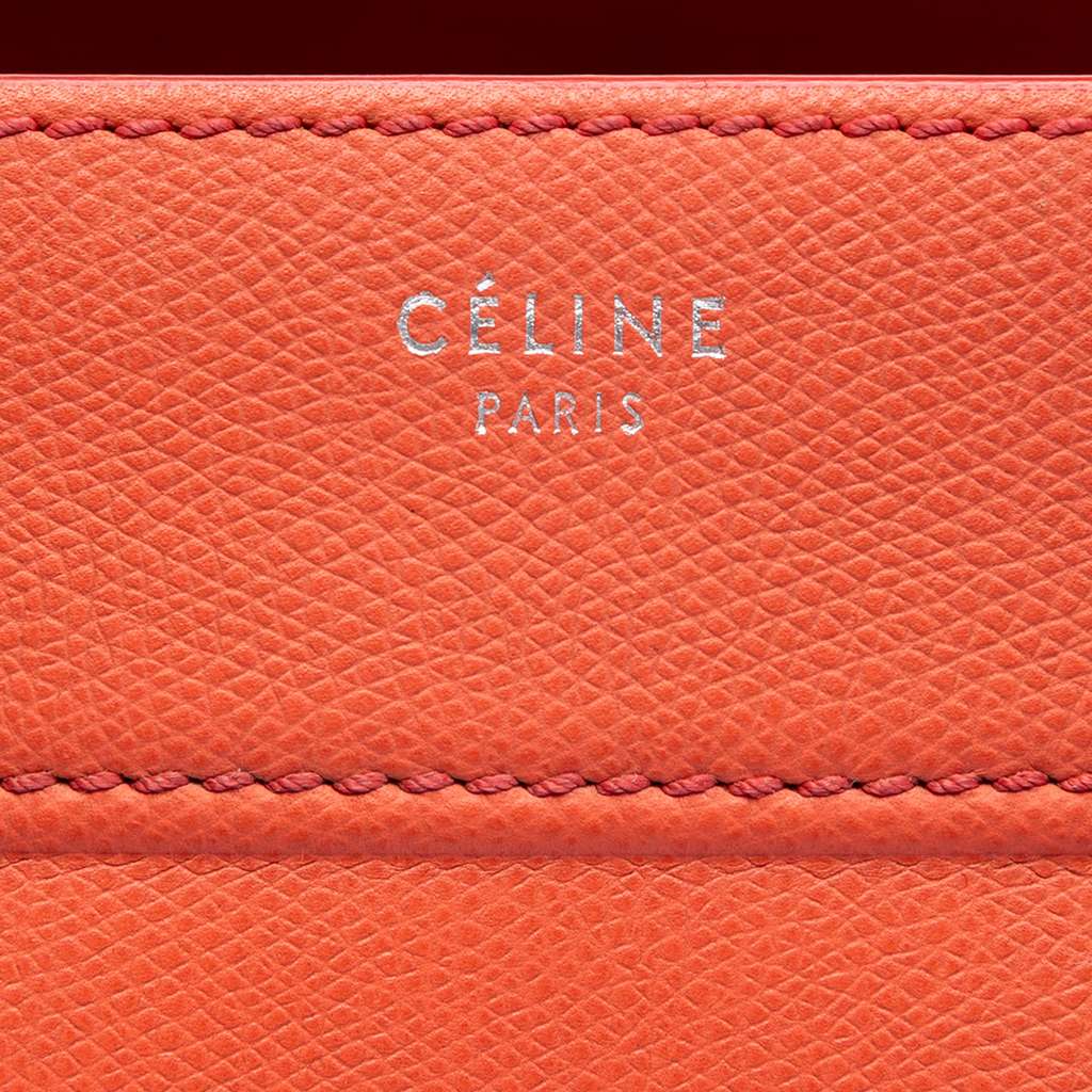Celine Medium Leather Phantom Luggage Tote Orange Leather Good condition - Box View