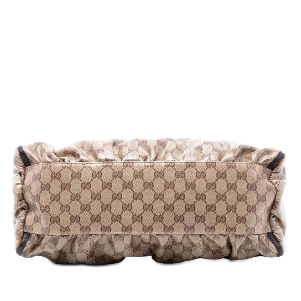 Gucci GG Crystal Abbey D Ring Shoulder Bag Brown Canvas Good condition - Inside View