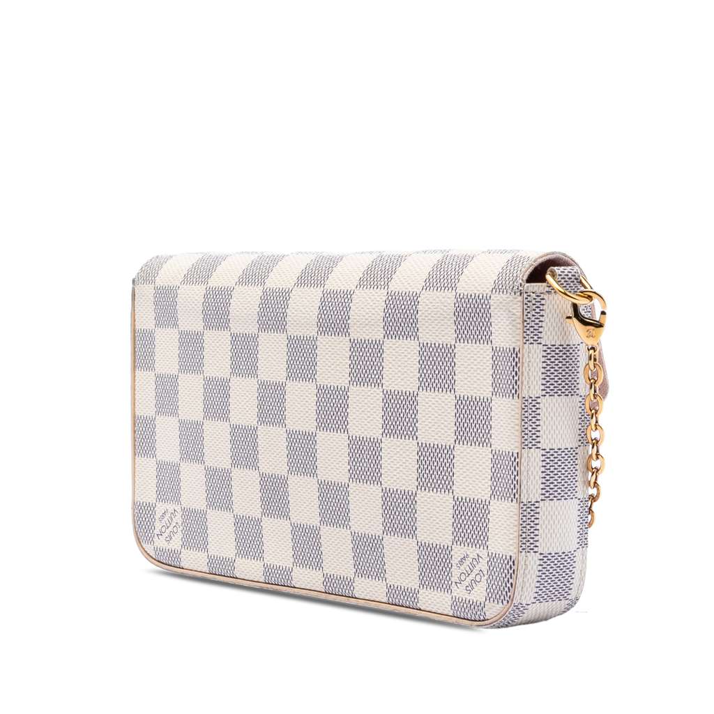 Louis Vuitton Damier Azur Pochette Felicie White Good condition - Back View