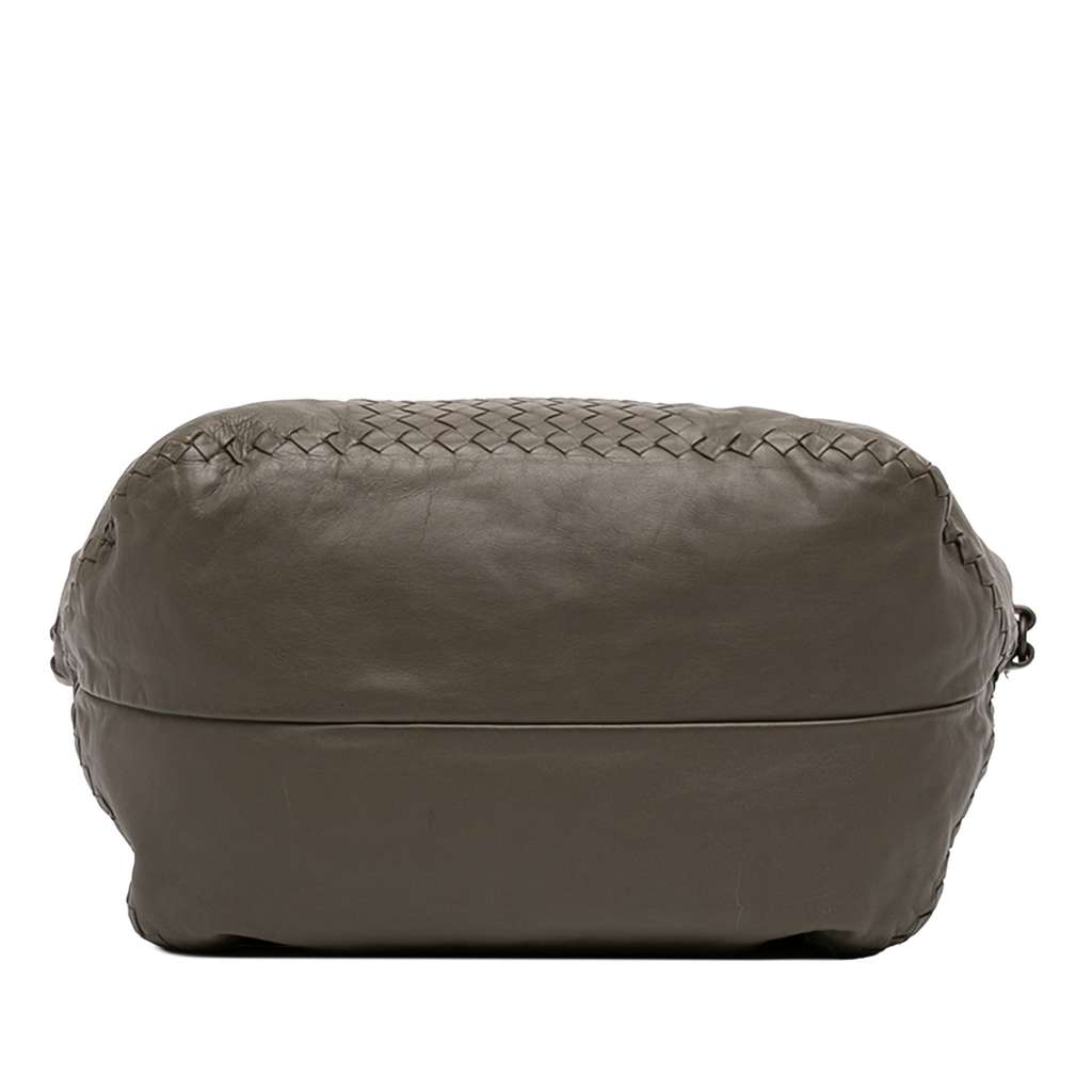 Bottega Veneta Intrecciato Trimmed Nappa Satchel Brown Leather Good condition - Inside View