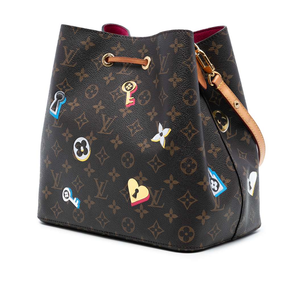 Louis Vuitton Monogram Love Lock Neonoe MM Brown Good condition - Back View