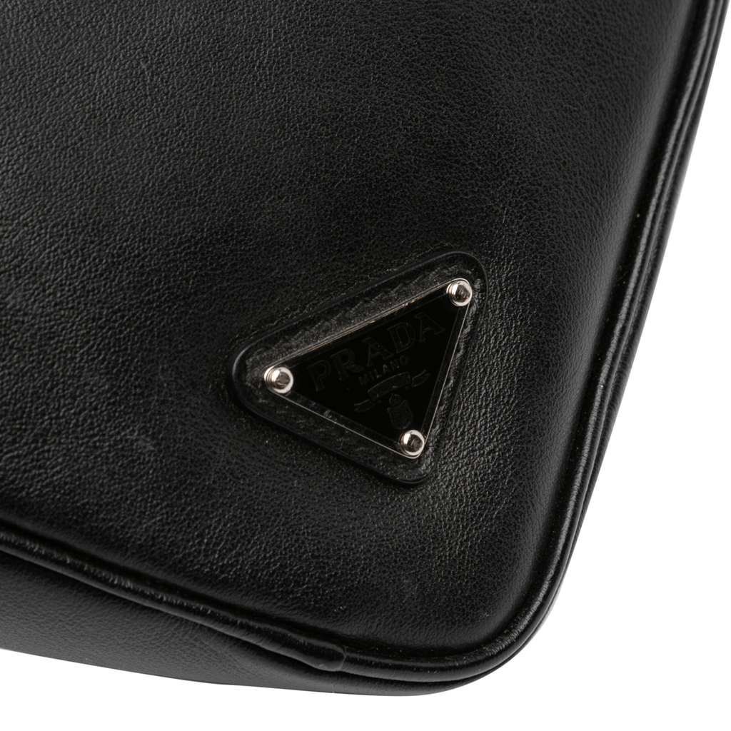 Prada Grace Lux Triangle Satchel Black Leather Good condition - Box View