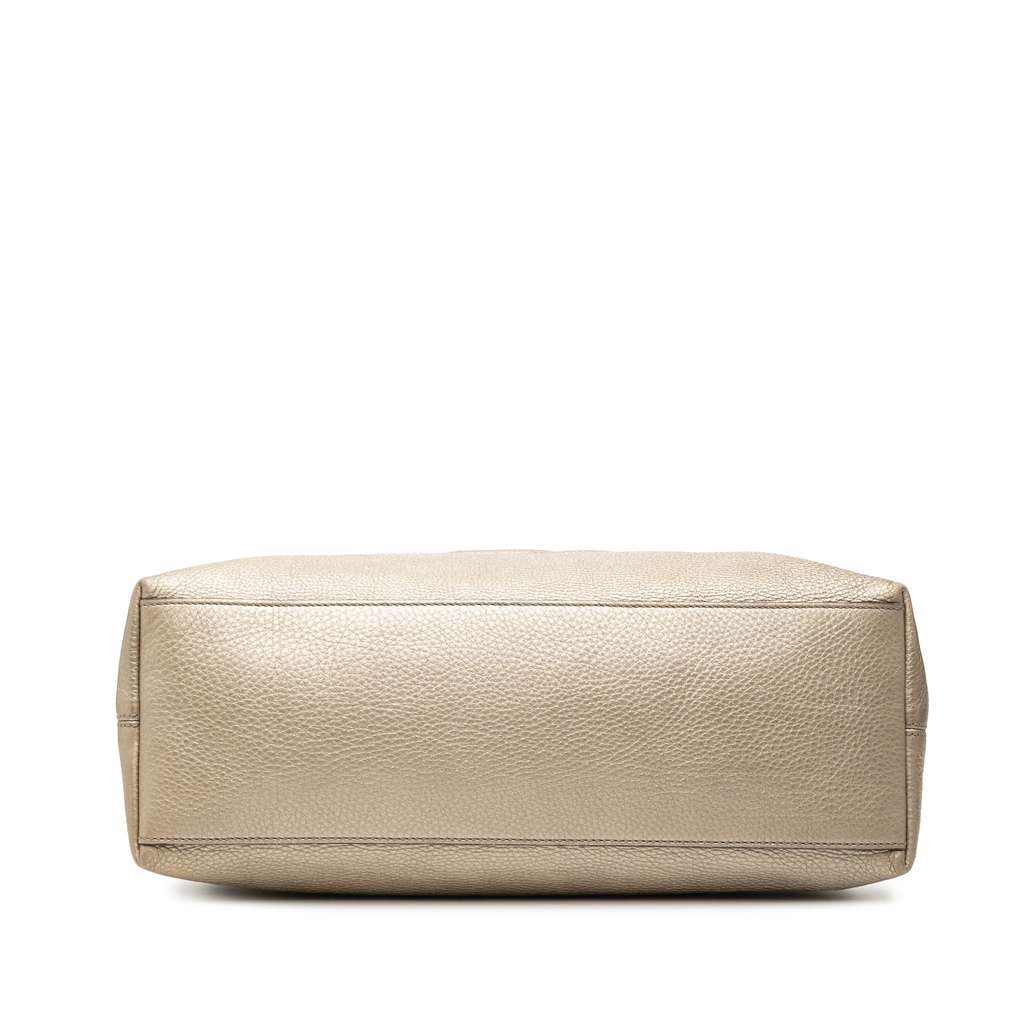 Gucci Medium Metallic Leather Soho Chain Tote Gold Leather Good condition - Inside View