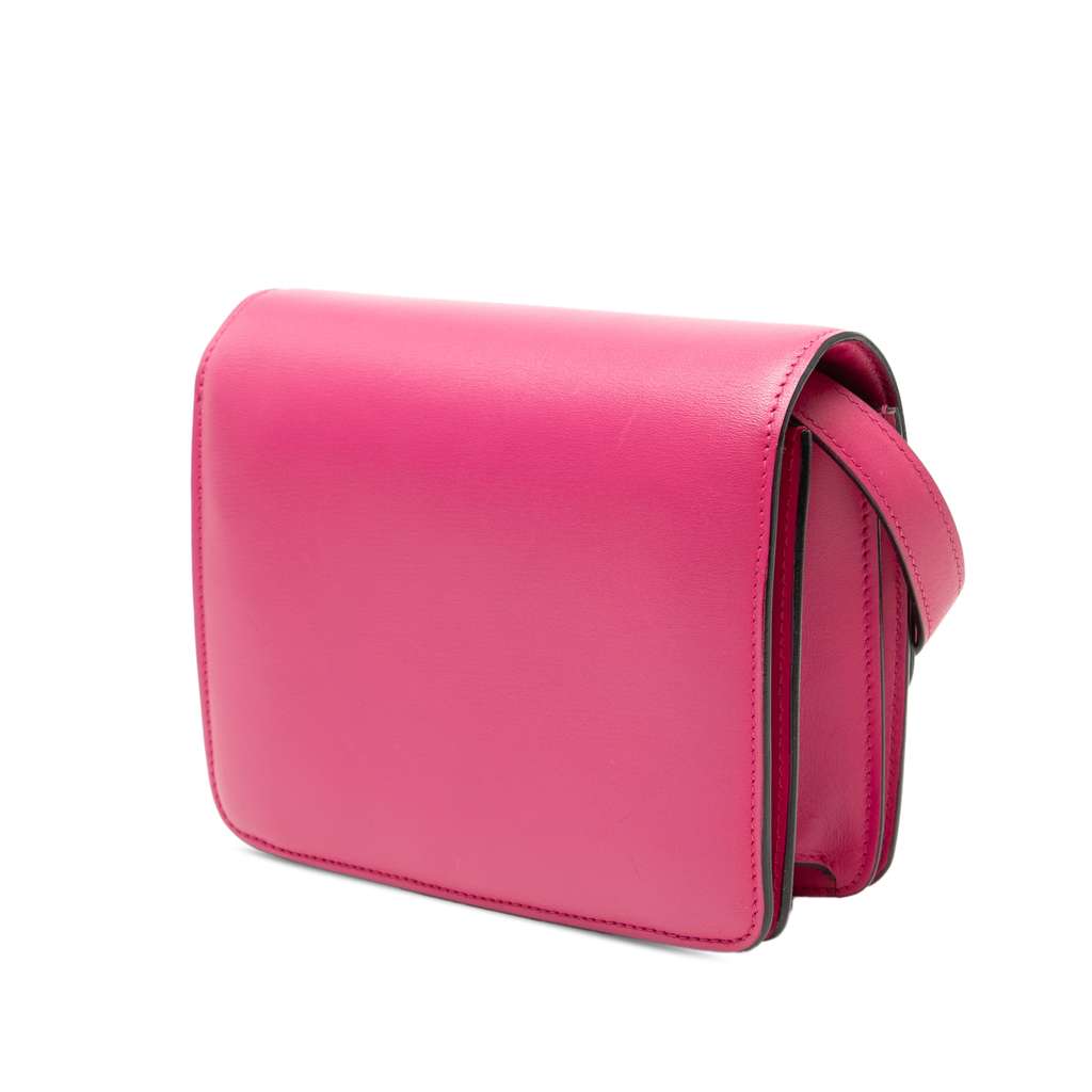 Celine Small Calfskin Classic Box Pink Leather Good condition - Back View