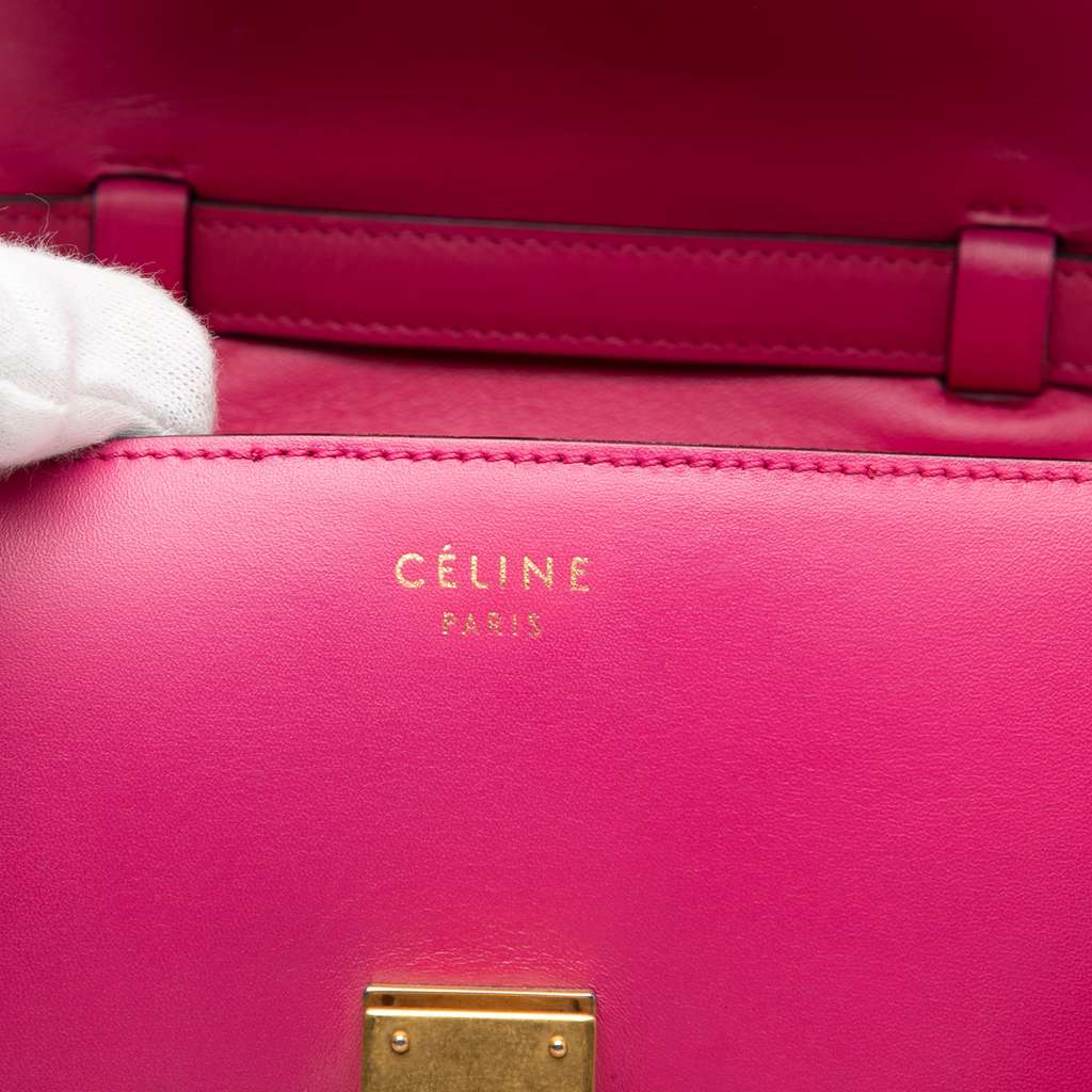 Celine Small Calfskin Classic Box Pink Leather Good condition - Box View