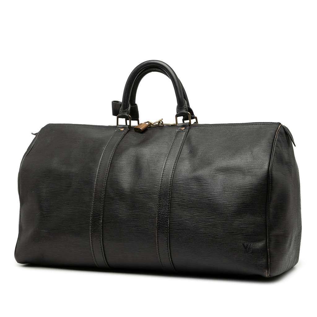 Louis Vuitton Epi Keepall 50 Black Leather Fair condition - Back View