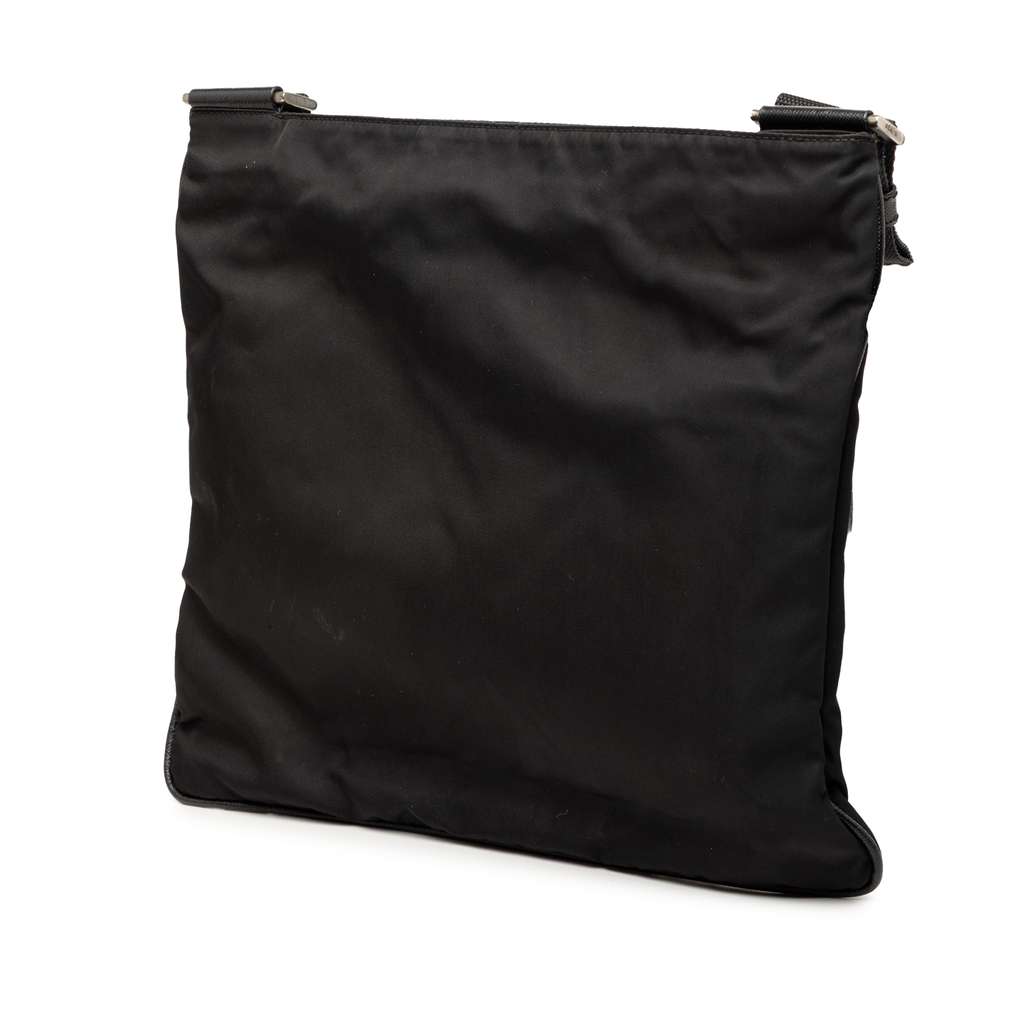 Prada Tessuto Zip Top Crossbody Black Good condition - Back View