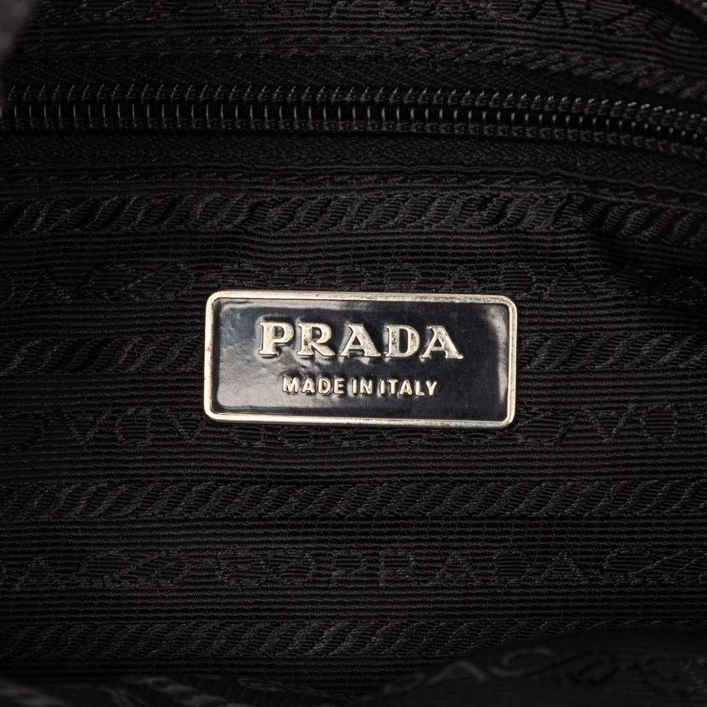 Prada Tessuto Zip Top Crossbody Black Good condition - Box View