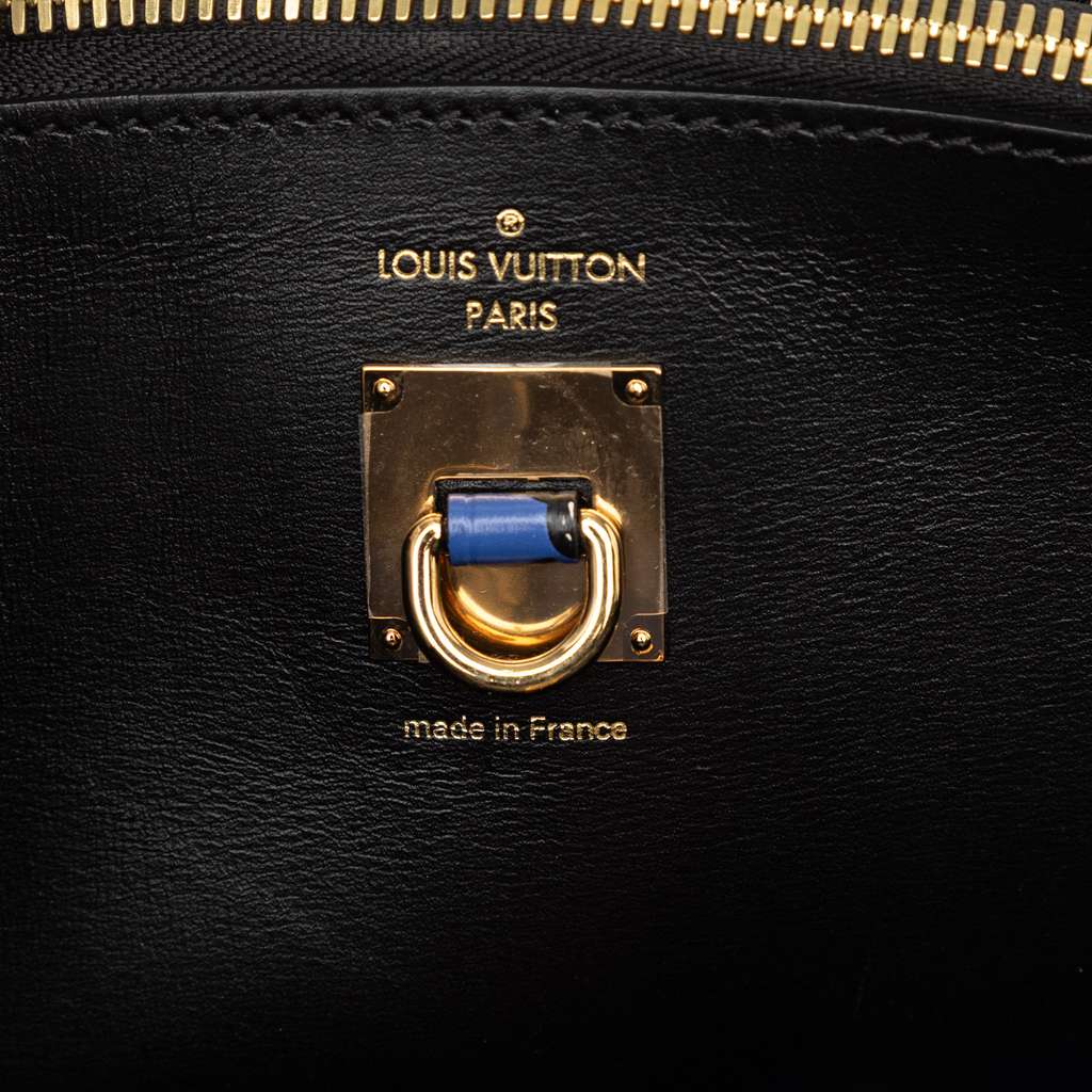 Louis Vuitton Embossed Leather Flower Lace City Steamer MM Blue Leather Good condition - Box View