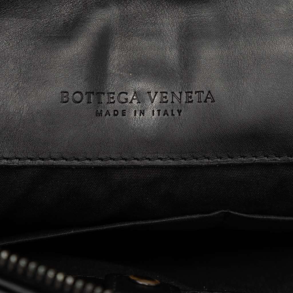 Bottega Veneta Nappa Intrecciato Clutch Black Leather Good condition - Box View