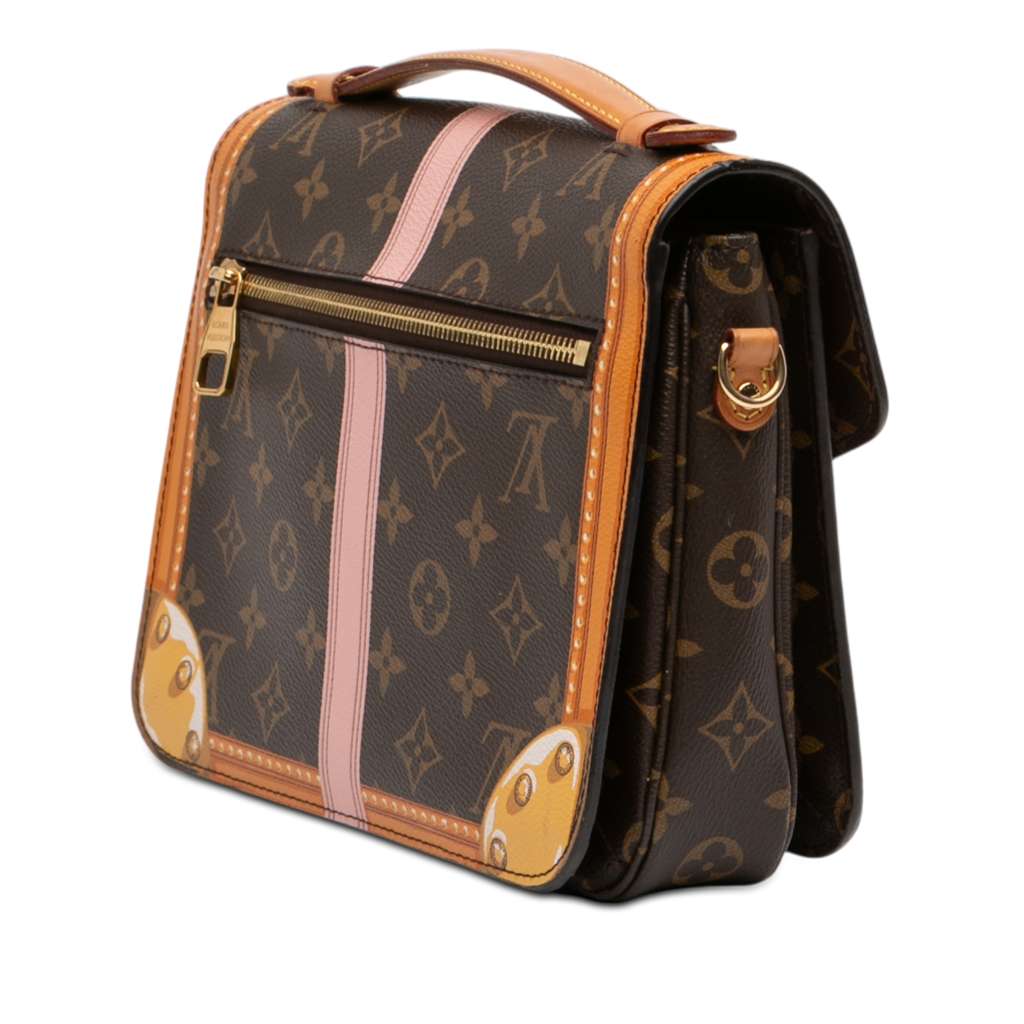 Louis Vuitton Monogram Summer Trunks Pochette Metis Brown Good condition - Back View