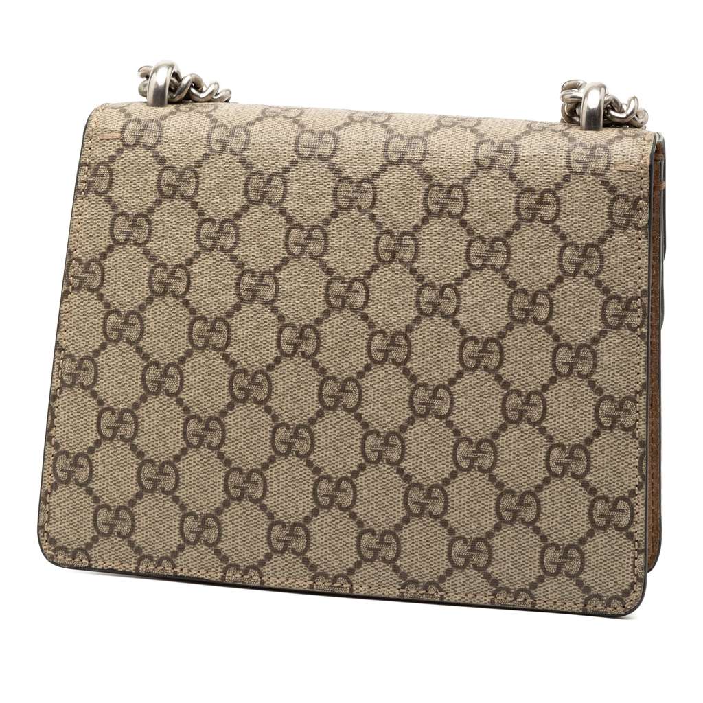 Gucci Small GG Supreme Dionysus Crossbody Brown Canvas Good condition - Back View