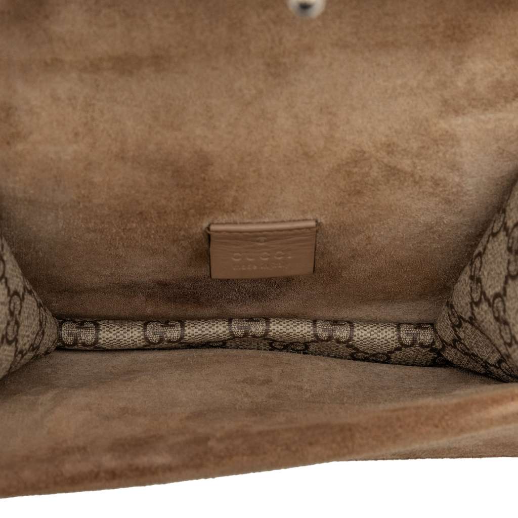Gucci Small GG Supreme Dionysus Crossbody Brown Canvas Good condition - Model View