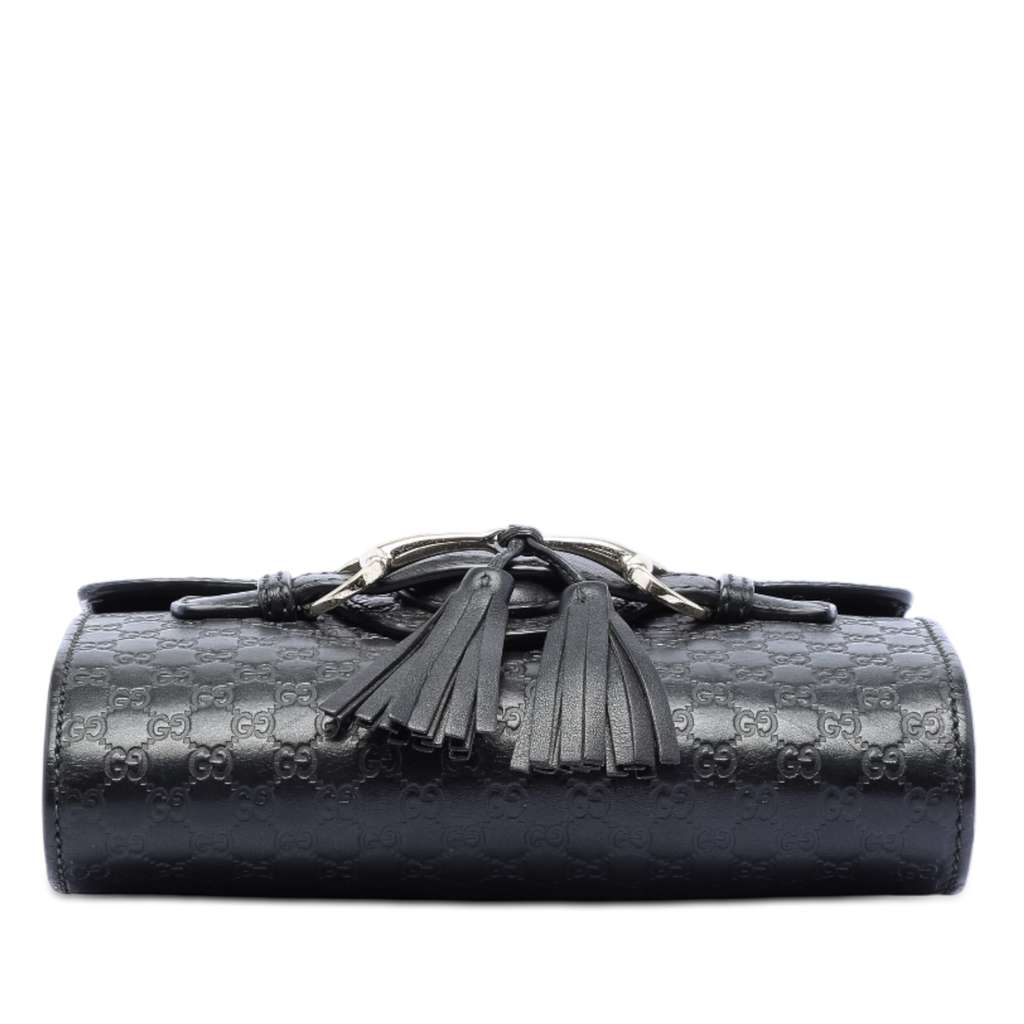 Gucci Mini Microguccissima Emily Crossbody Black Leather Good condition - Inside View