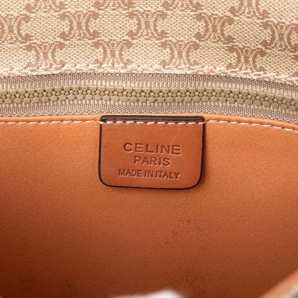 Celine Macadam Coated Canvas Crossbody Brown Canvas Good condition - Box View