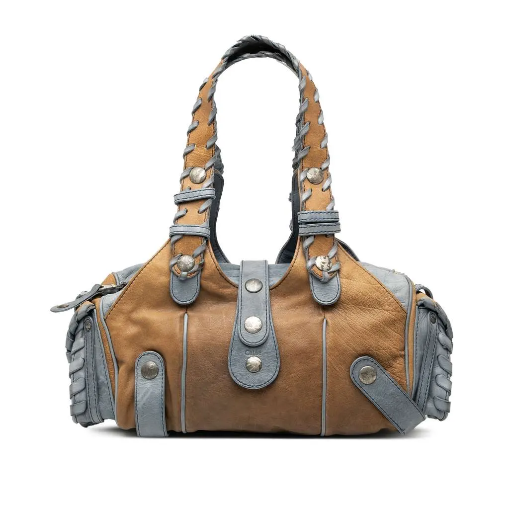 Chloé Medium Leather Silverado Shoulder Bag Brown Leather Good - Front View