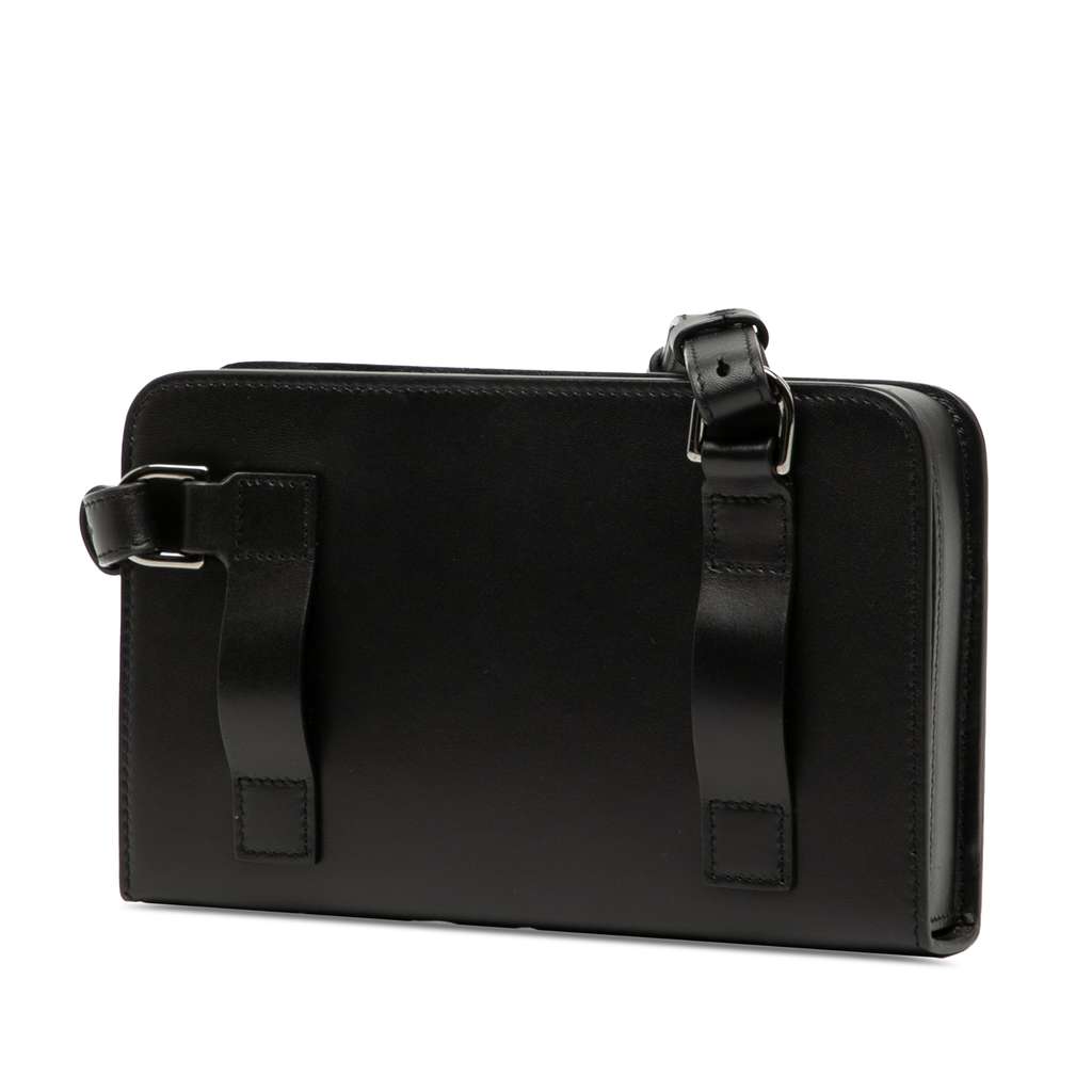 Dior Leather Dial Ultra Pouch Messenger Bag Black Leather Good condition - Back View