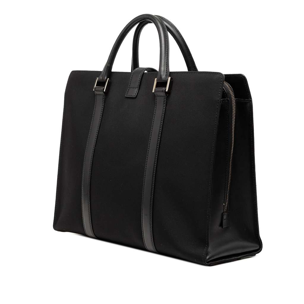 Gucci Canvas Business Bag Black Canvas Good condition - Back View