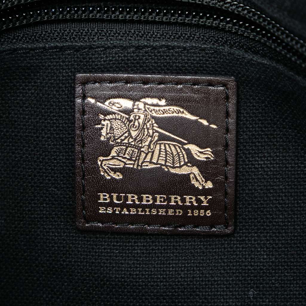 Burberry Haymarket Check Coated Canvas Crossbody Brown Canvas Good condition - Box View
