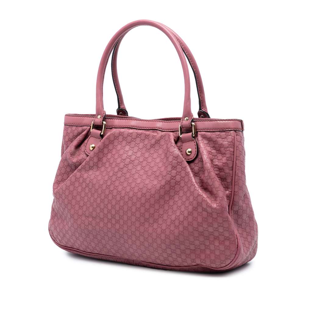 Gucci Microguccissima Sukey Tote Pink Leather Good condition - Back View