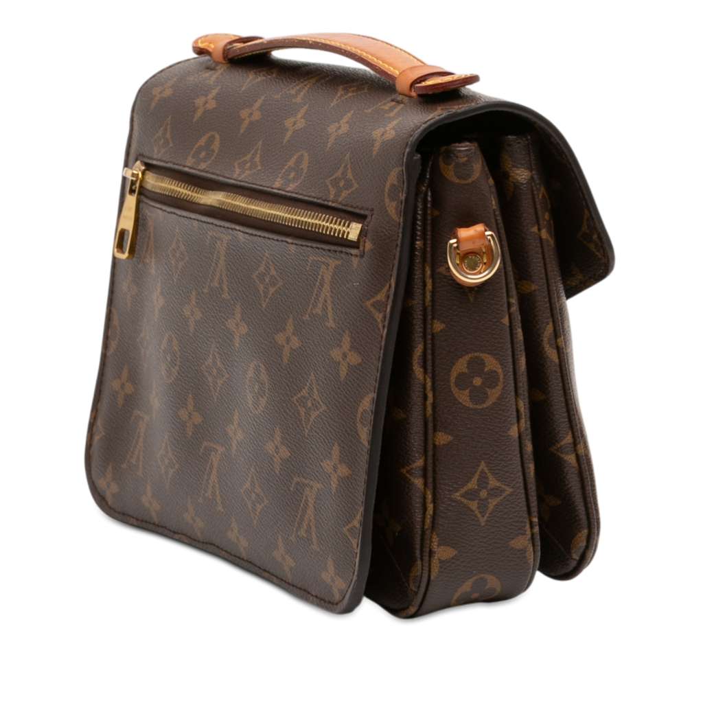 Louis Vuitton Monogram Pochette Metis Brown Good condition - Back View