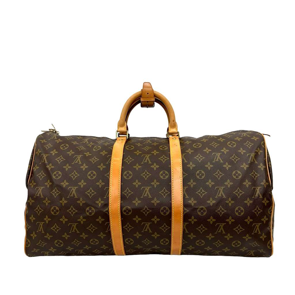Louis Vuitton Monogram Keepall 55 Brown Good condition - Back View