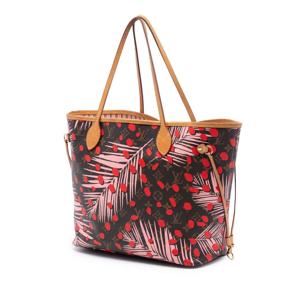 Louis Vuitton Monogram Jungle Dots Neverfull MM Brown Good condition - Back View