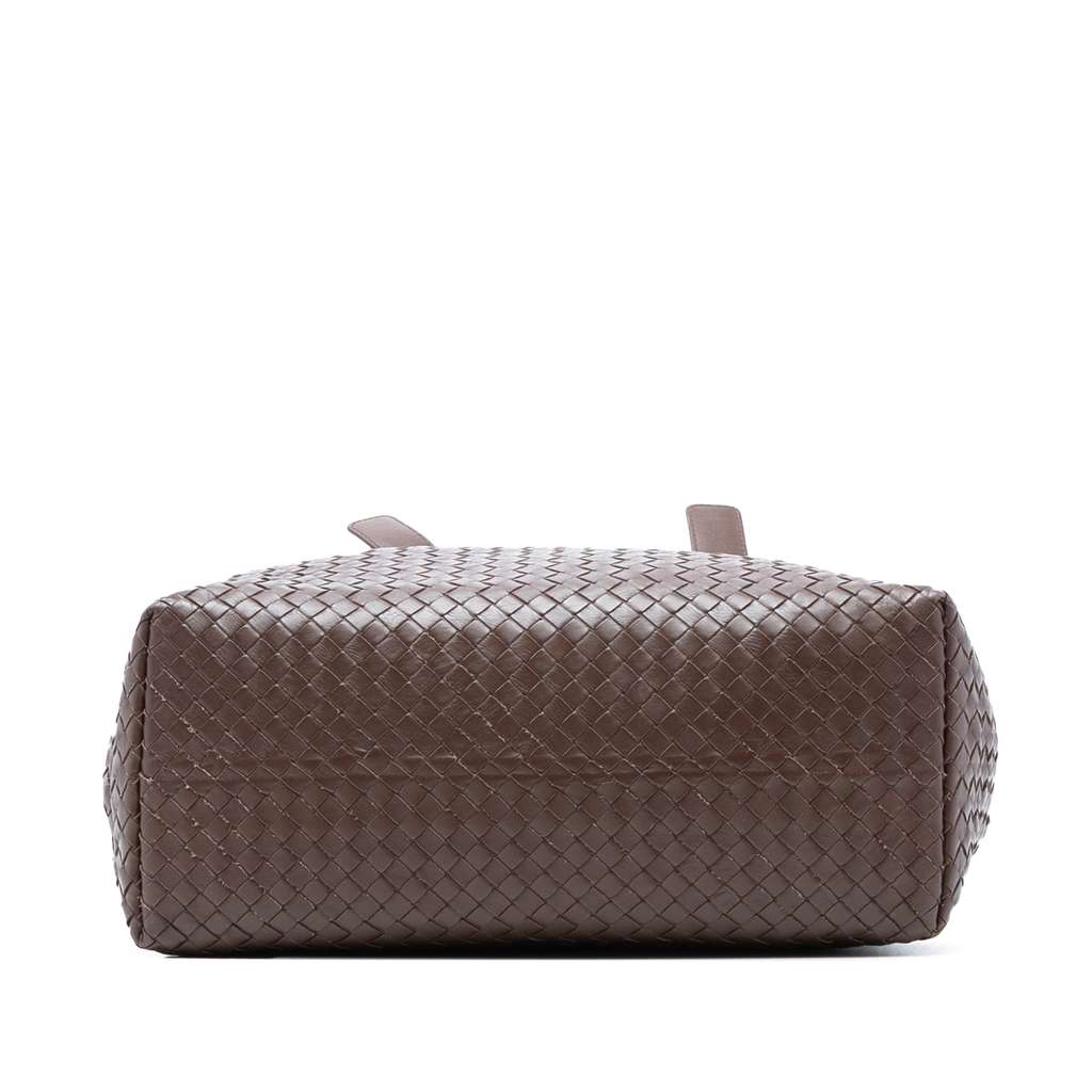 Bottega Veneta Nappa Intrecciato Belted Tote Brown Leather Good condition - Inside View