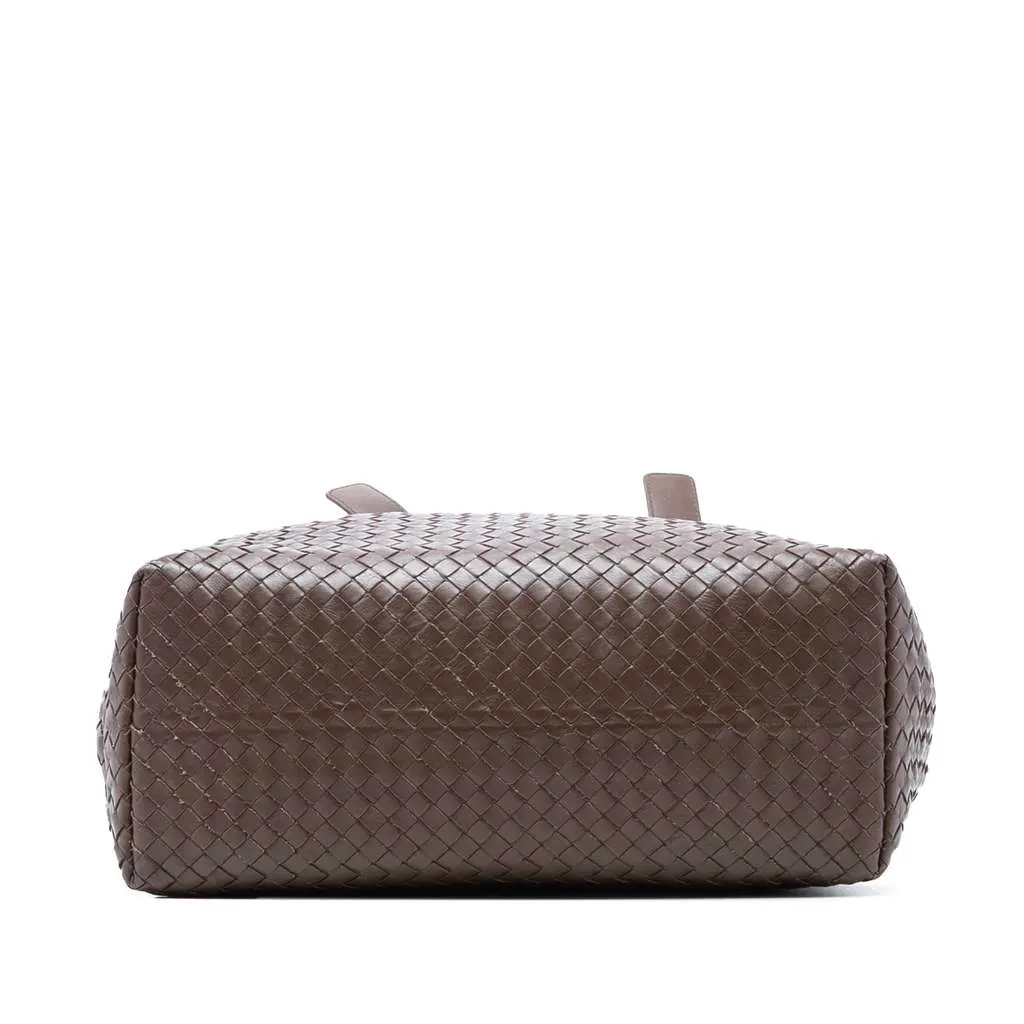 Bottega Veneta Nappa Intrecciato Belted Tote Brown Leather Very good - Inside View