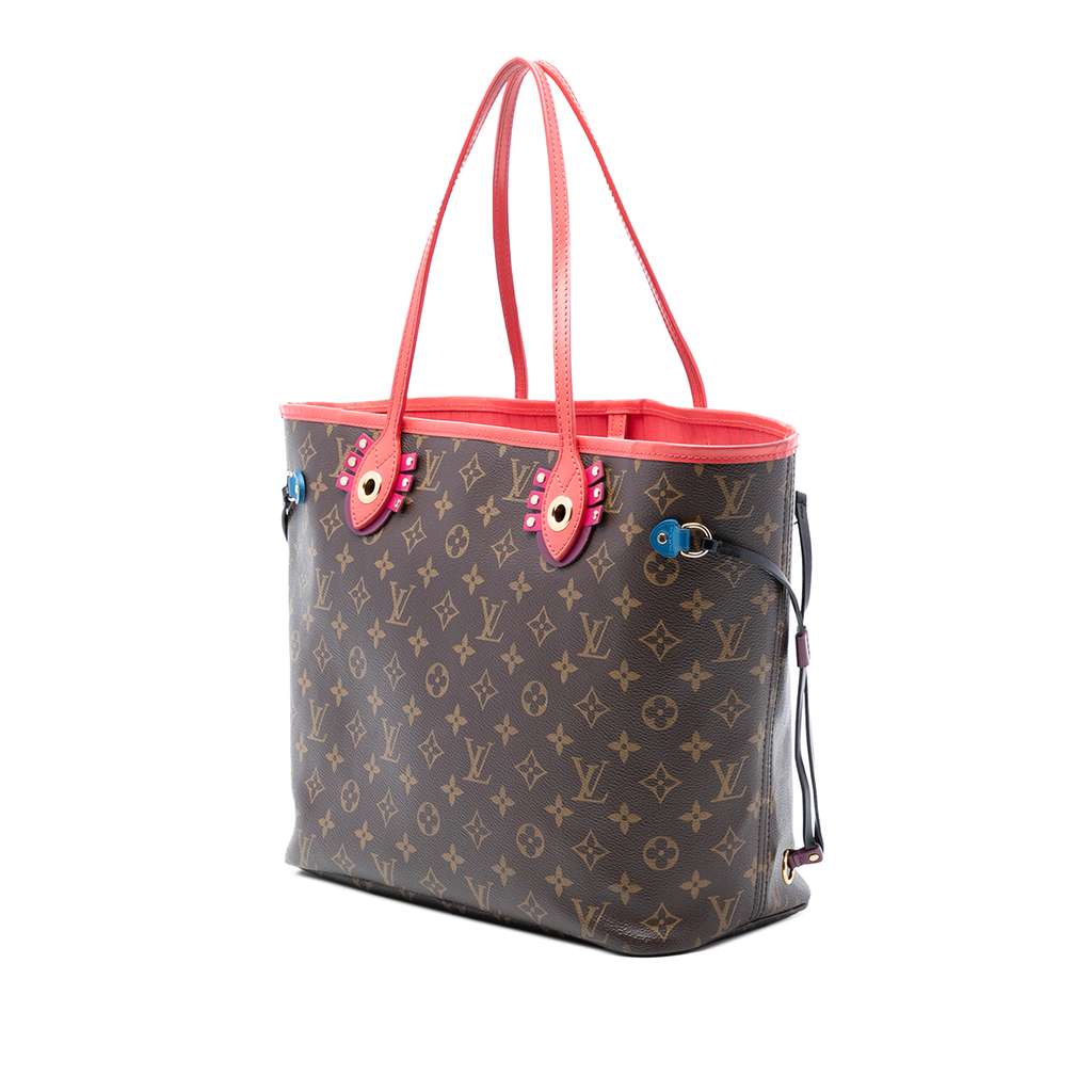 Louis Vuitton Monogram Totem Neo Neverfull MM Brown Good condition - Back View
