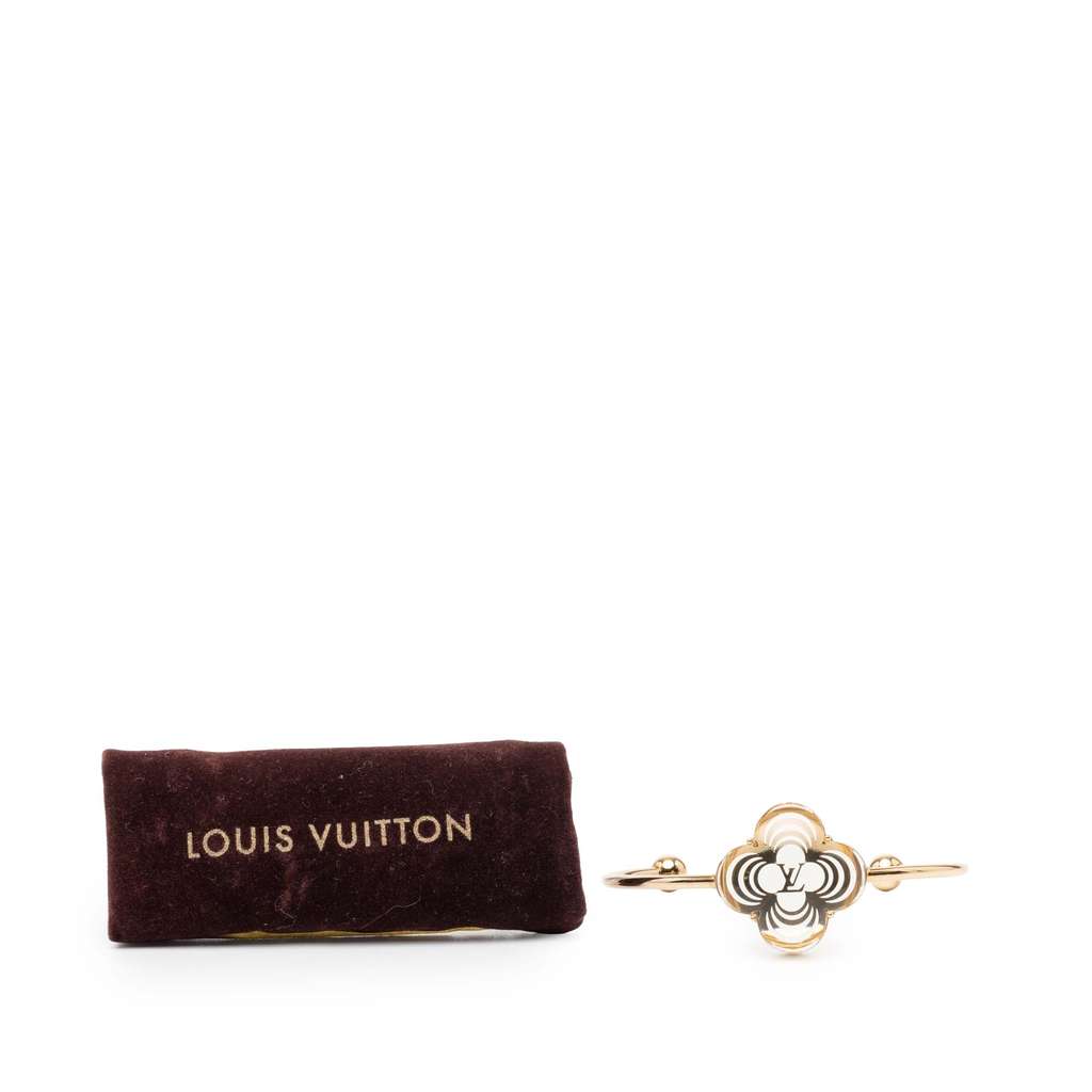 Louis Vuitton Gold Plated Resin La Folie Cuff Bracelet Gold Metal Good condition - Model View