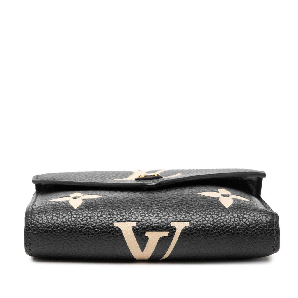 Louis Vuitton Monogram Empreinte Victorine Tri-fold Wallet Black Leather Good condition - Inside View