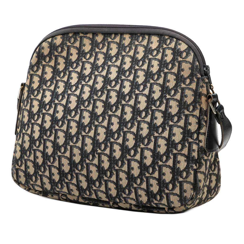 Dior Oblique Trotter Canvas Shoulder Bag Blue Canvas Good condition - Back View