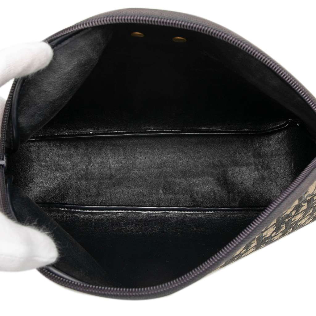 Dior Oblique Trotter Canvas Shoulder Bag Blue Canvas Good condition - Model View