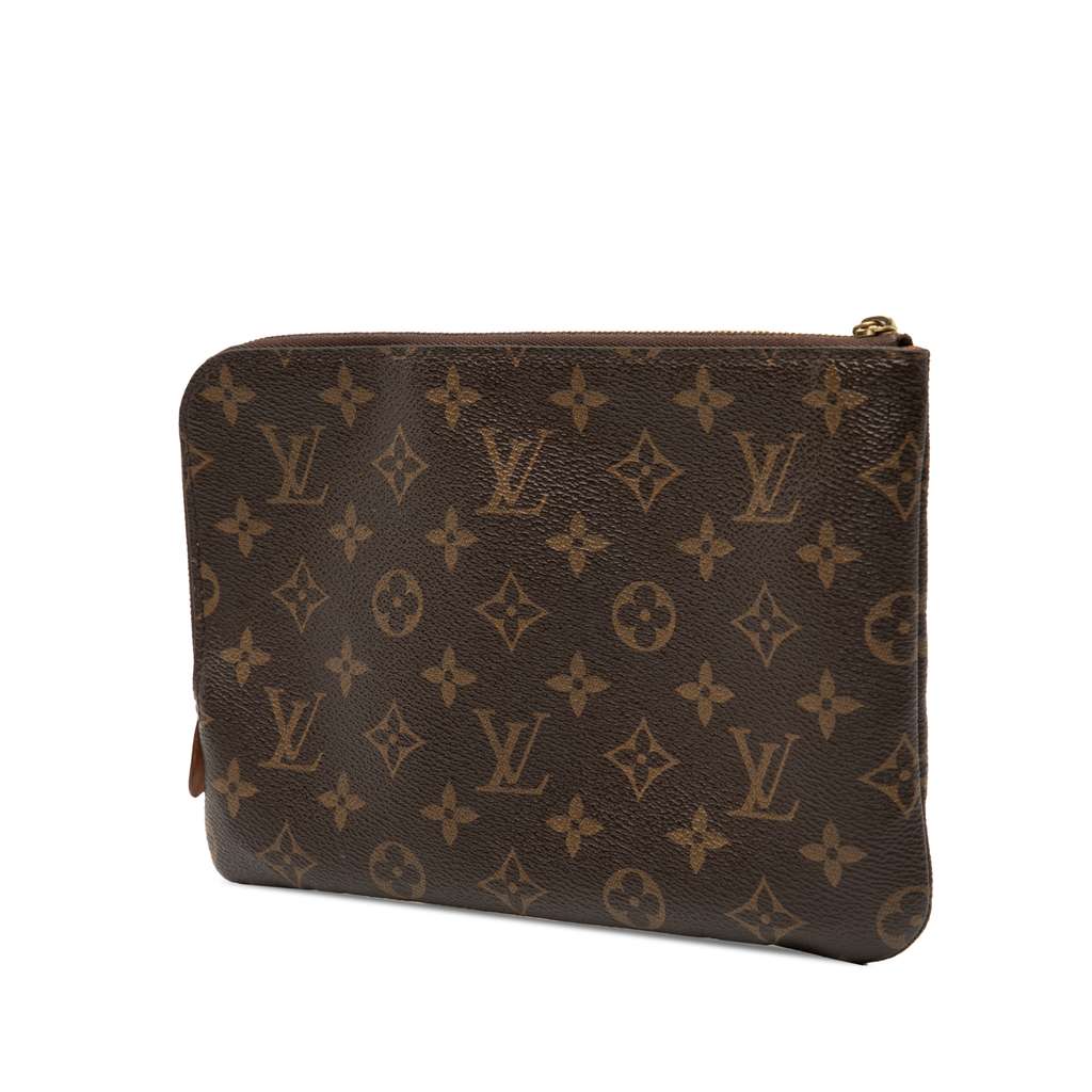 Louis Vuitton Monogram Etui Voyageur PM Brown Good condition - Back View
