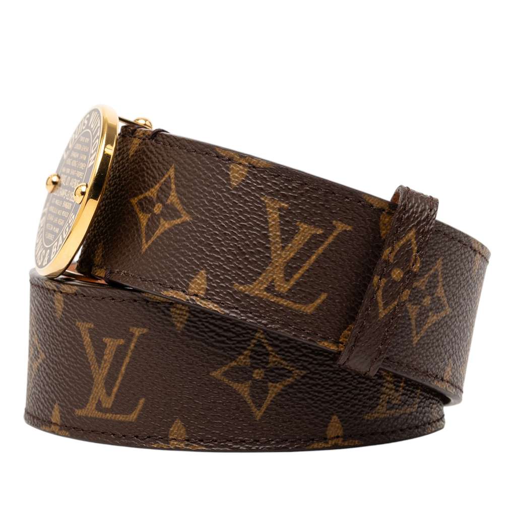 Louis Vuitton Monogram Trunks and Bags Belt Brown Good condition - Back View