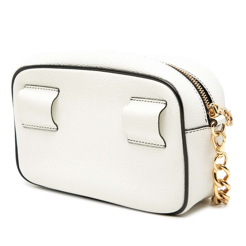 Salvatore Ferragamo Leather Double Gancini Camera Bag White Leather Good condition - Back View