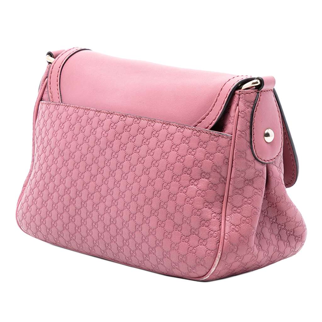 Gucci Microguccissima Sukey Crossbody Pink Leather Good condition - Back View