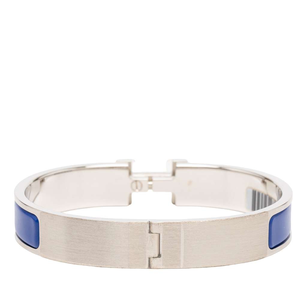 Hermès Narrow Enamel Clic H Bracelet PM Blue Good condition - Inside View