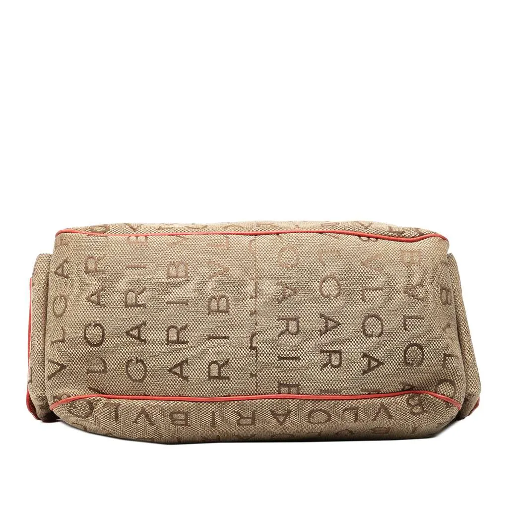Bvlgari Logomania Canvas Satchel Brown Canvas Very good - Inside View
