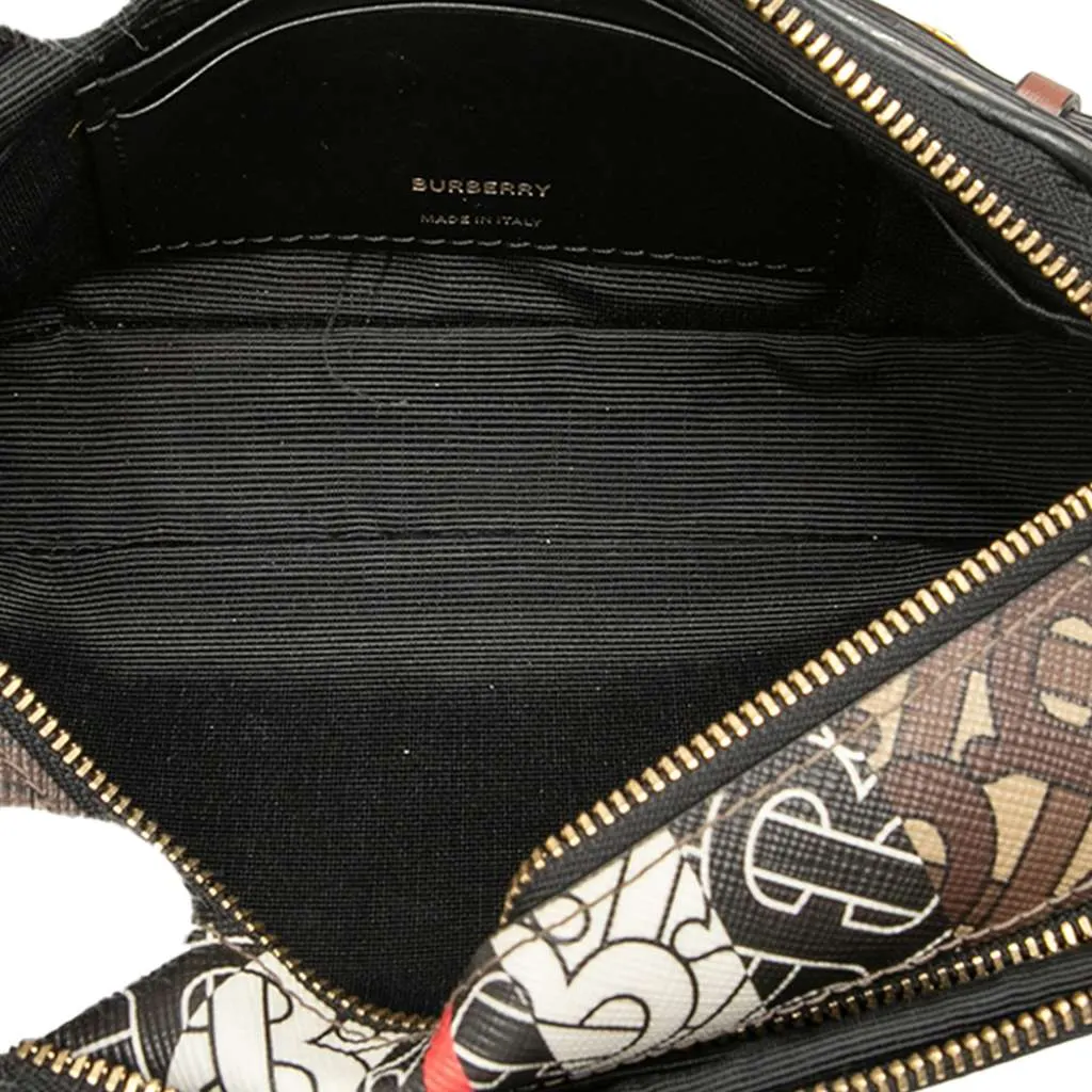 Burberry TB Monogram E-Canvas Stripe Camera Bag Brown Canvas Very good - Model View