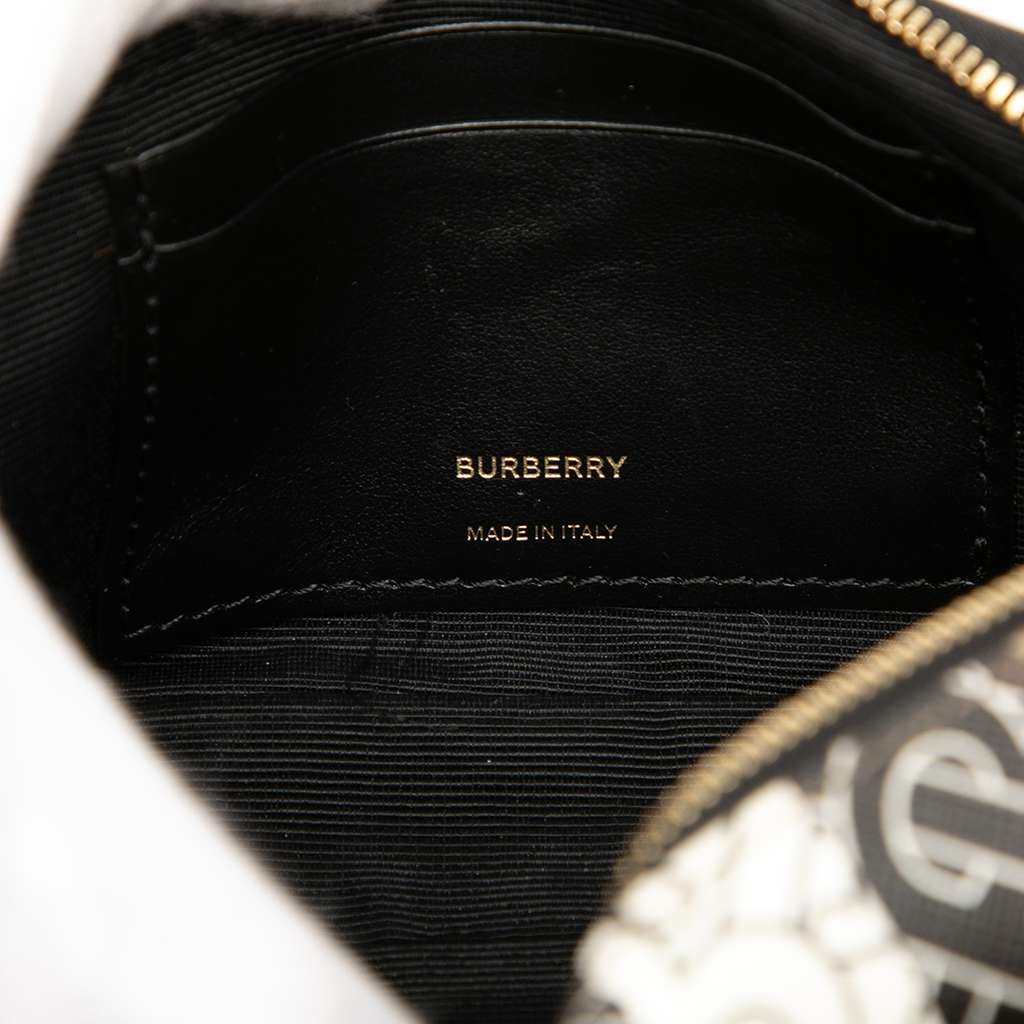 Burberry TB Monogram E-Canvas Stripe Camera Bag Brown Canvas Good condition - Box View