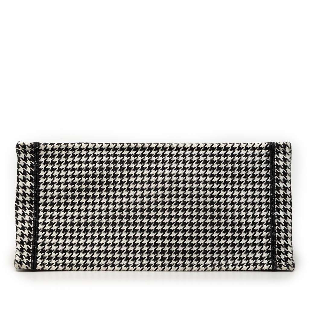 Dior Medium Canvas Houndstooth Embroidered Book Tote Black Canvas Good condition - Inside View