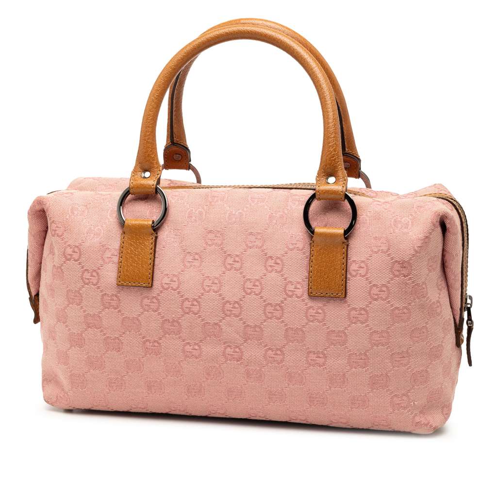 Gucci GG Canvas Boston Bag Pink Canvas Good condition - Back View