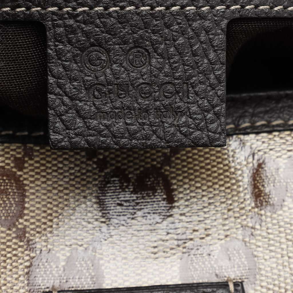 Gucci Medium GG Crystal Joy Boston Bag Brown Canvas Good condition - Box View