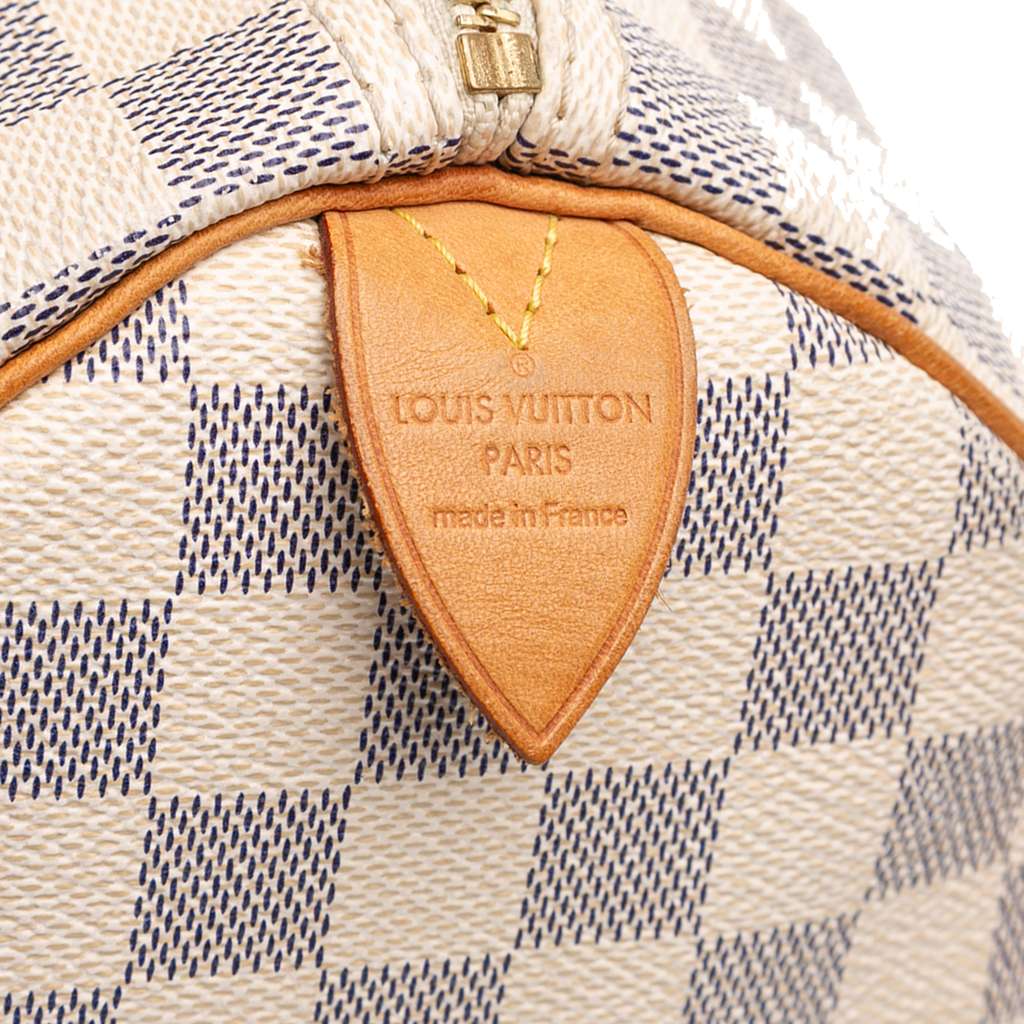 Louis Vuitton Damier Azur Speedy 35 White Good condition - Box View