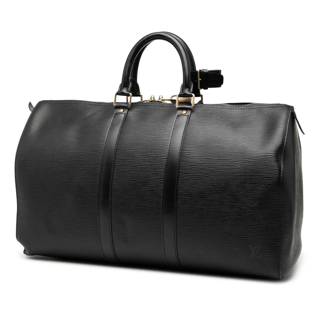 Louis Vuitton Epi Keepall 50 Black Leather Good condition - Back View