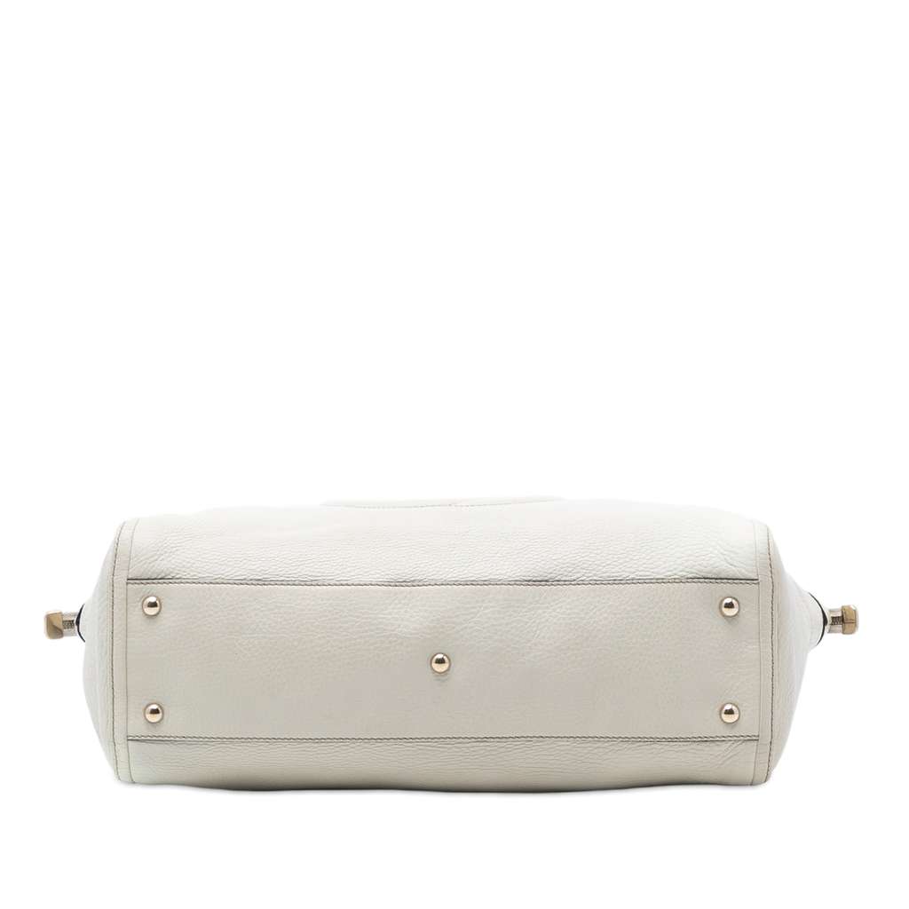 Gucci Large Leather Soho Working Tote White Leather Good condition - Inside View