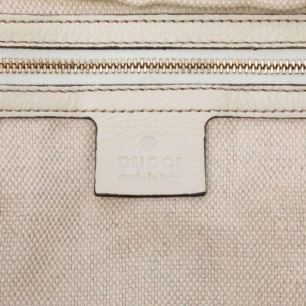 Gucci Large Leather Soho Working Tote White Leather Good condition - Box View