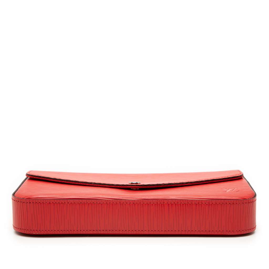 Louis Vuitton Epi Pochette Felicie Red Leather Good condition - Inside View